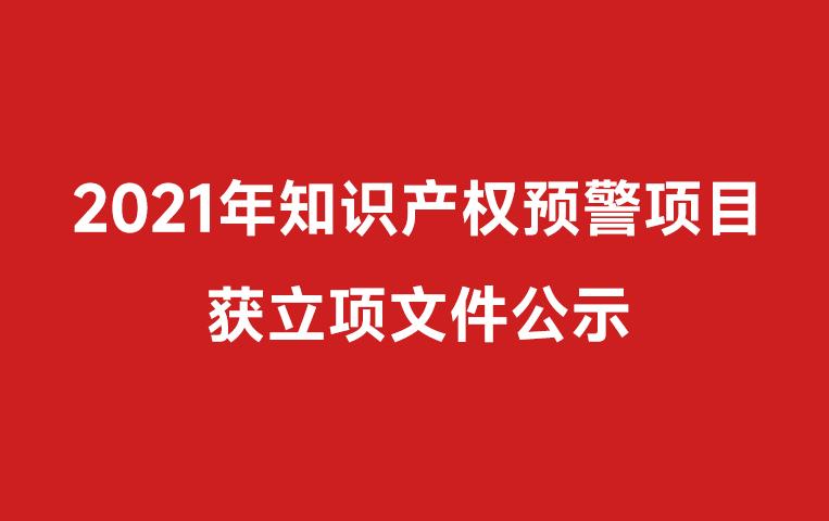 The 2021 Intellectual Property Early Warning Project of Wuxi City undertaken by our company has been publicized by the project approval document